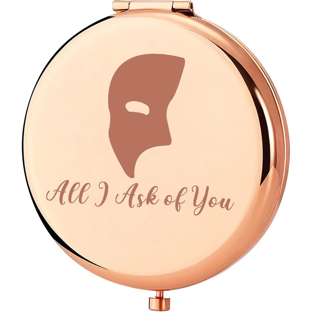 KEYCHIN Phantom Mask Musical Pocket Mirror Musical Theater Quà tặng All I Ask of You Compact Makeup 