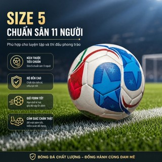 Quả Bóng Đá Số 5 Tiêu Chuẩn Sân 11 Người - Phối Màu World Cup 2026, Da Dày 3.0 Chống Nổ Cao Cấp