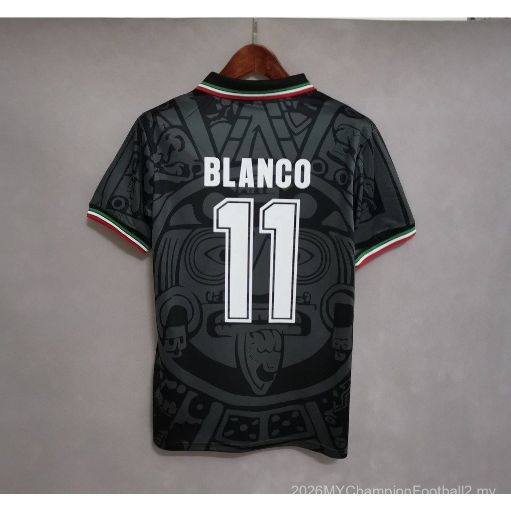 Áo bóng đá cổ điển Mexico 1998 Black-FG001