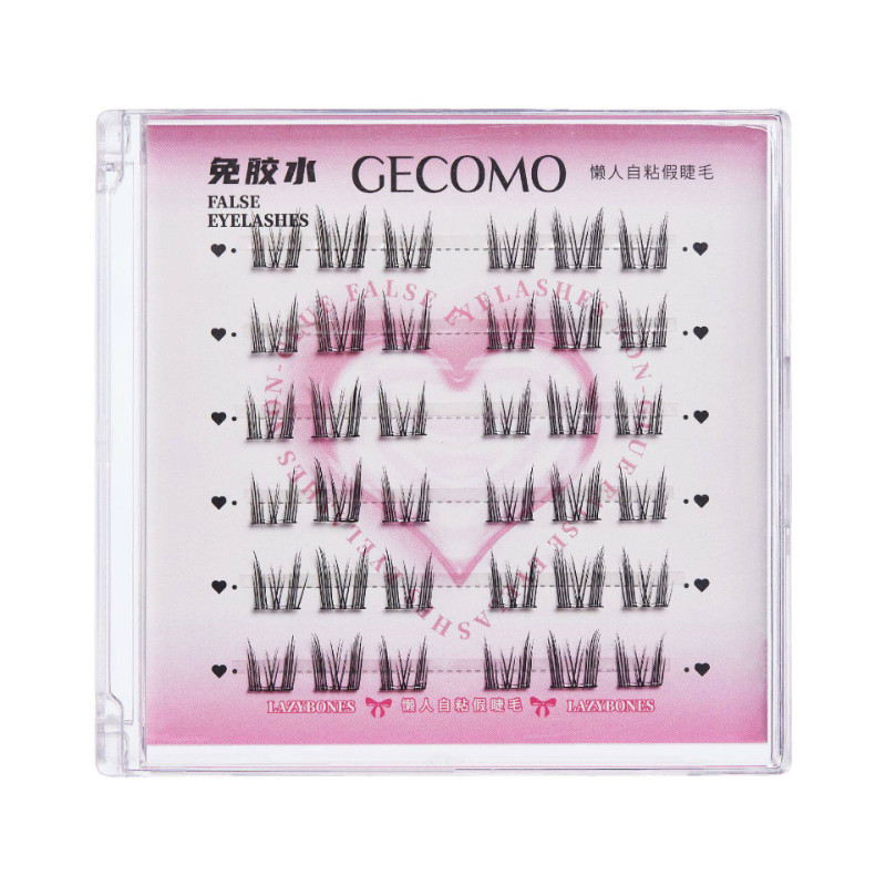 GECOMO Lông Mi Giả Hướng Dương Không Keo Lông Mi Giả Tự Dính Người Lười Ntaural Cụm Đơn Lông Mi Giả