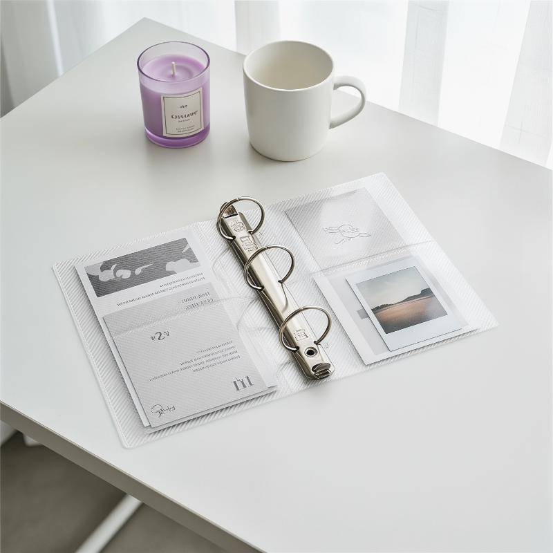LUBE M5 A6 PP chéo ba lần PP Loose Leaf notebook Cover Mini Di động Stier Nhỏ.