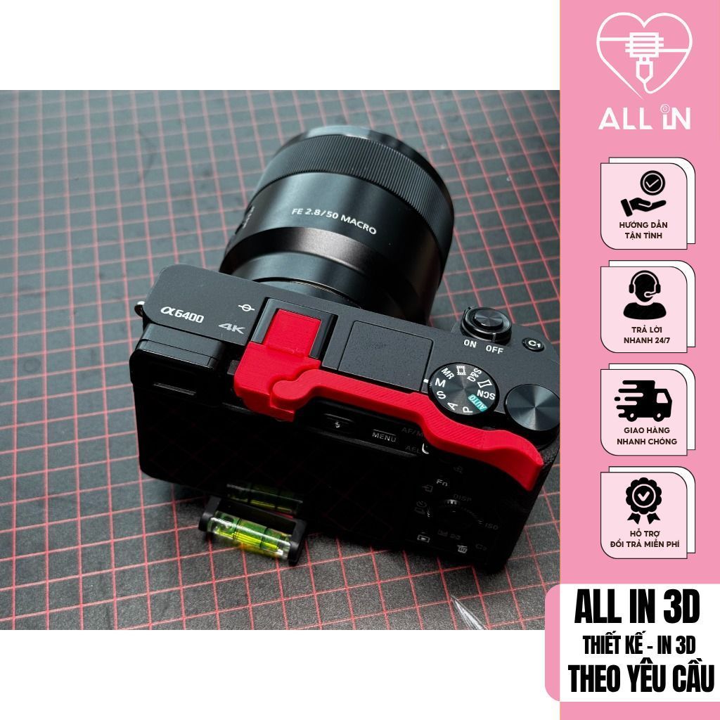 Sony A6400/ A6300/ A6100/ A6000 Camera Thumb Grip Hotshoe In 3D Cho Sony [MÊ 3D]