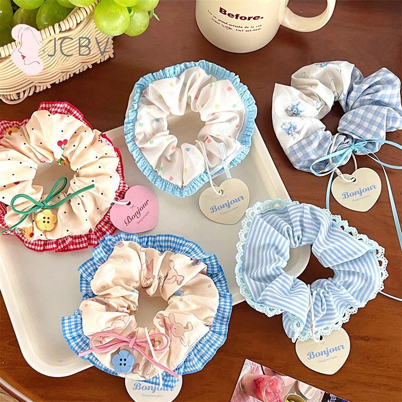 [JCBV] 1 Dây buộc tóc buộc tóc cho bé gái Dây buộc tóc ruột lớn dành cho nữ Scrunchies Mũ nón phong 