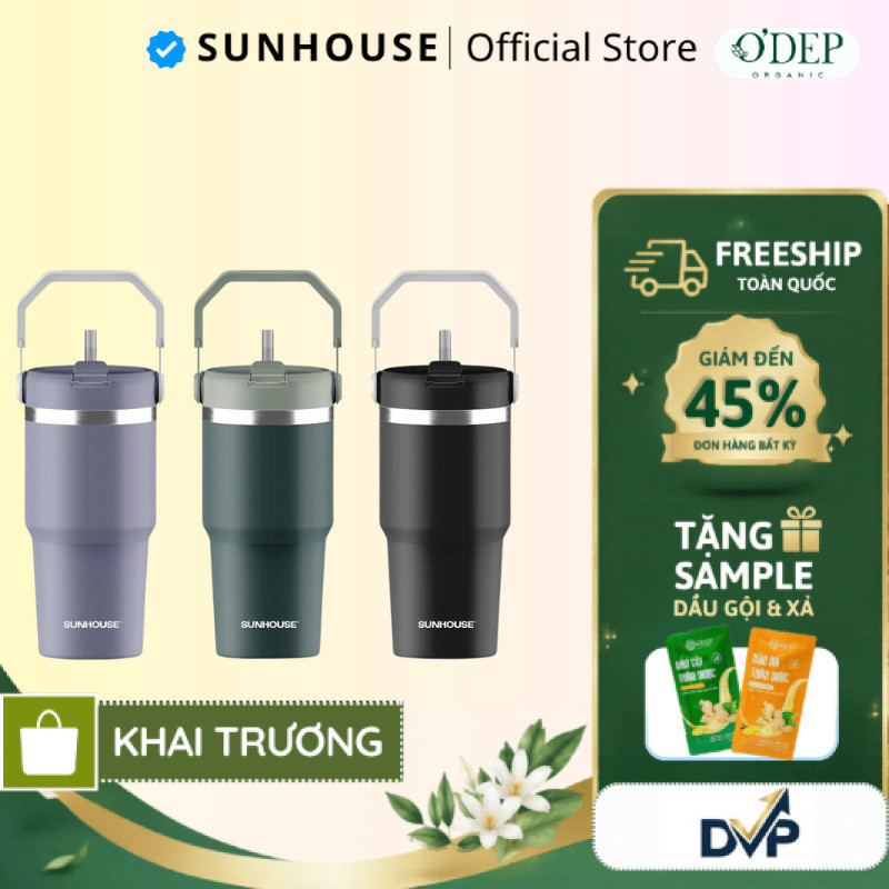 Bình giữ nhiệt City Drive 900ml Sunhouse KS-TU900CP - SHOP DVP
