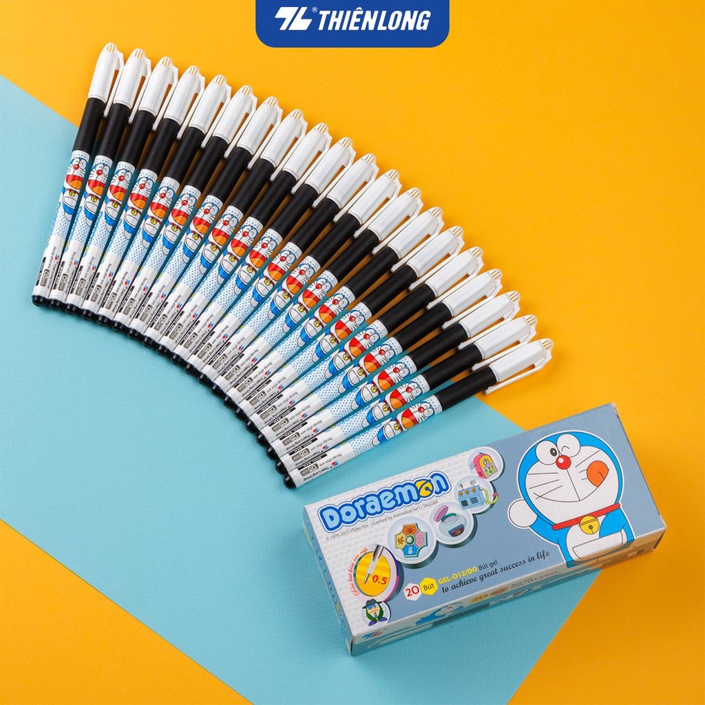 Combo 5/10/20 bút gel Doraemon Thiên Long GEL-012/DO ngòi 0.5mm - Bút gel Thiên Long mực xanh/đỏ/đen