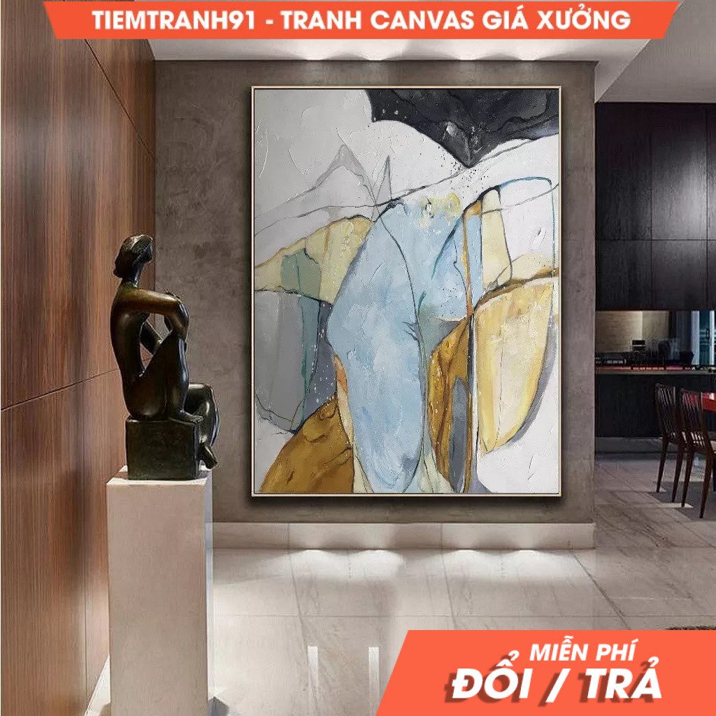 Tranh treo tường, Large Abstract Painting, Large Wall Canvas Painting, Original Abstract Art, Minima