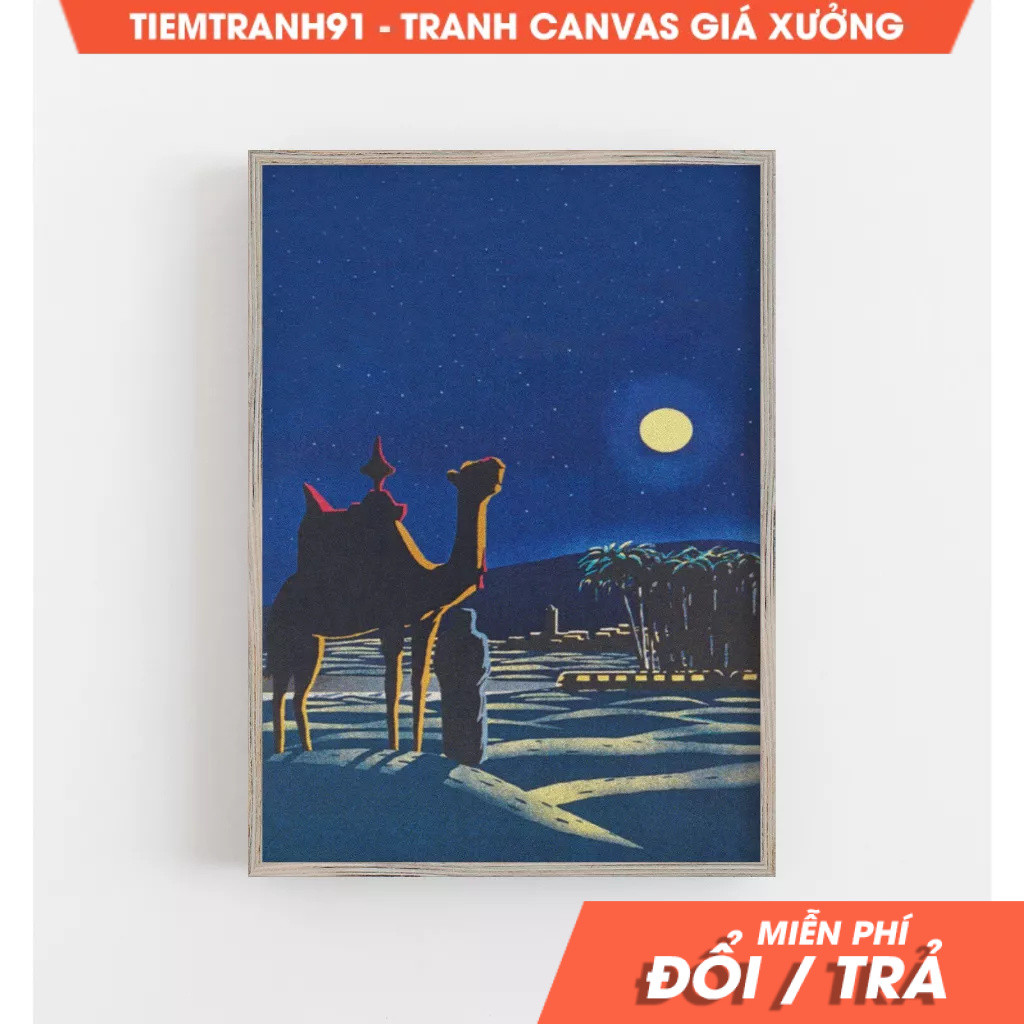Tranh treo tường, Camel Wall Art, Desert Wall Art, Boho Wall Decor, Vintage Wall Art, Moroccan Decor