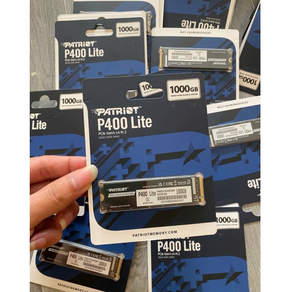 Ổ cứng SSD Patriot P400 Lite 1TB | PCIe Gen4 x4 NVMe, M.2 2280 (P400LP1KGM28H)
