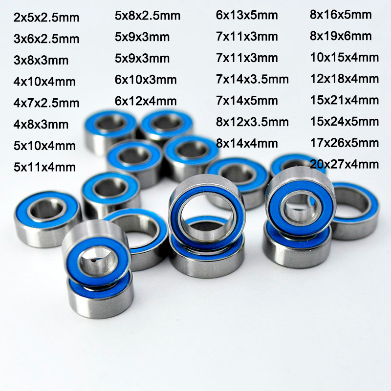 10 chiếc Con dấu cao su 2RS Vòng bi thu nhỏ MR63 MR105 MR115 623 MR85 6700 6701 6702 6800 6802 RC Bộ