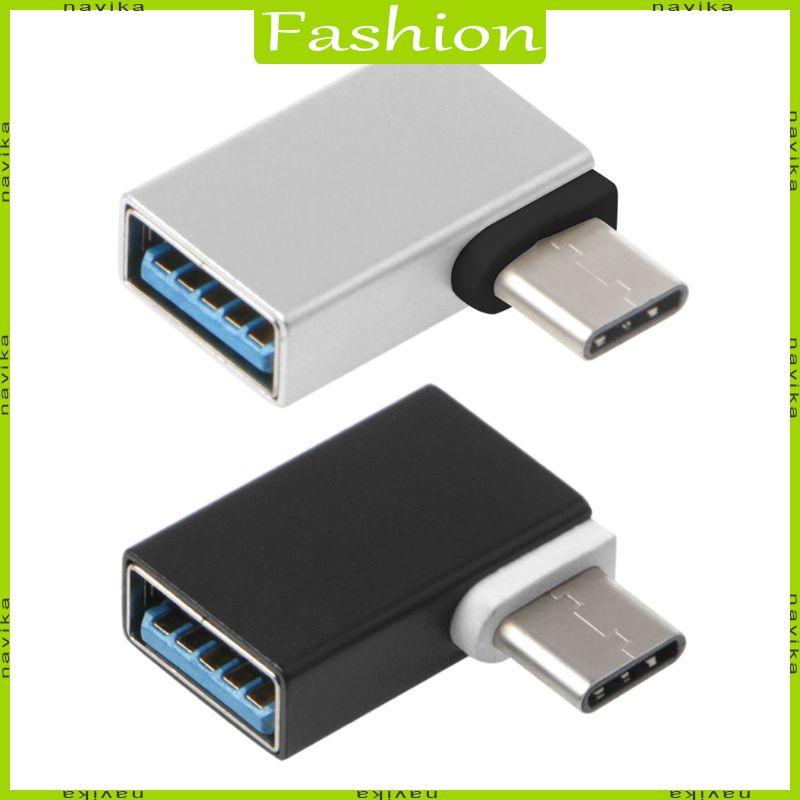 90 Degree Type C To USB 3.0 Female Data OTG Converter For  Android Phone