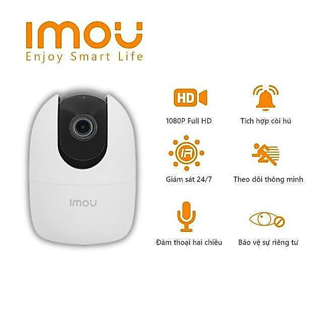 Camera imou A32EP A52P F32P F52P báo động về điện thoại đàm thoại 2 chiều,xoay 360 độ