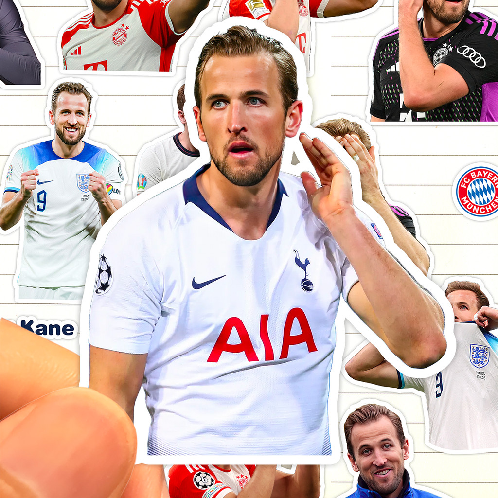 Harry Kane Sticker HD Chống Thấm Nước Bóng Đá Vận Động Viên Harry Kane Tranh Trang Trí Miếng Dán Hàn