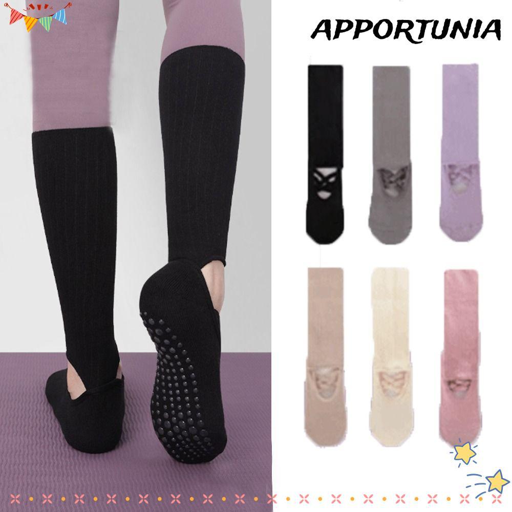 Tất Pilates APPORTUNIA, Tất tập Yoga Cotton thoáng khí, Harajuku Street thấm mồ hôi chống trượt Grip