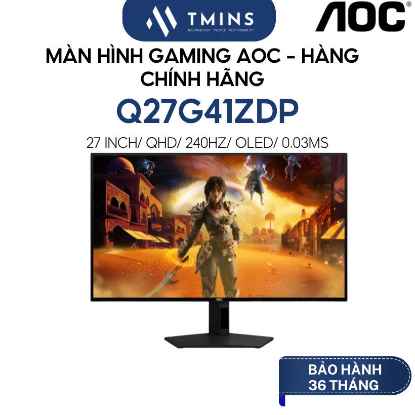 Màn Hình Gaming AOC Q27G41ZDP (27 inch/ QHD/ 240Hz/ OLED/ 0.03ms) - Hàng chính hãng