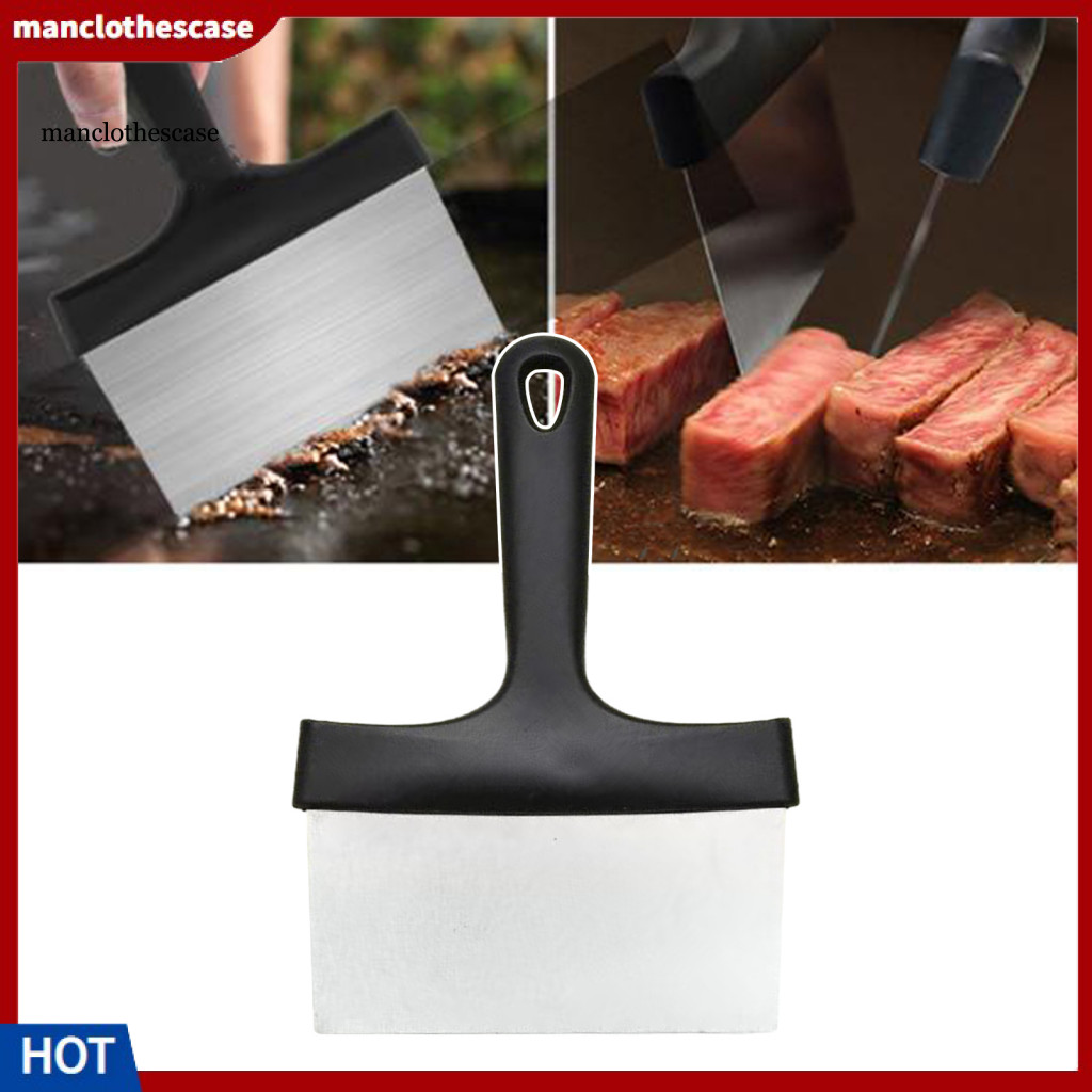 Manclothescase Xẻng cho Bbq Grill Pumice Stone Grill Cleaner Thép không gỉ Bbq Grill Scraper có tay 