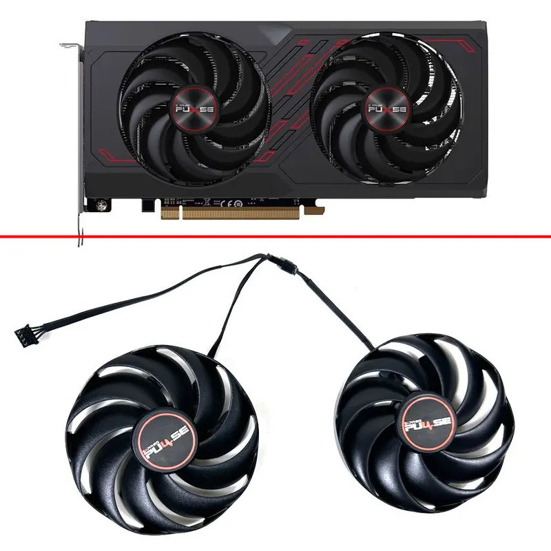 【 2 chiếc 87mm 4pin CF9010H12D FDC10H12S9-C Radeon RX 7600 GPU FAN cho quạt làm mát Card đồ họa Sapp