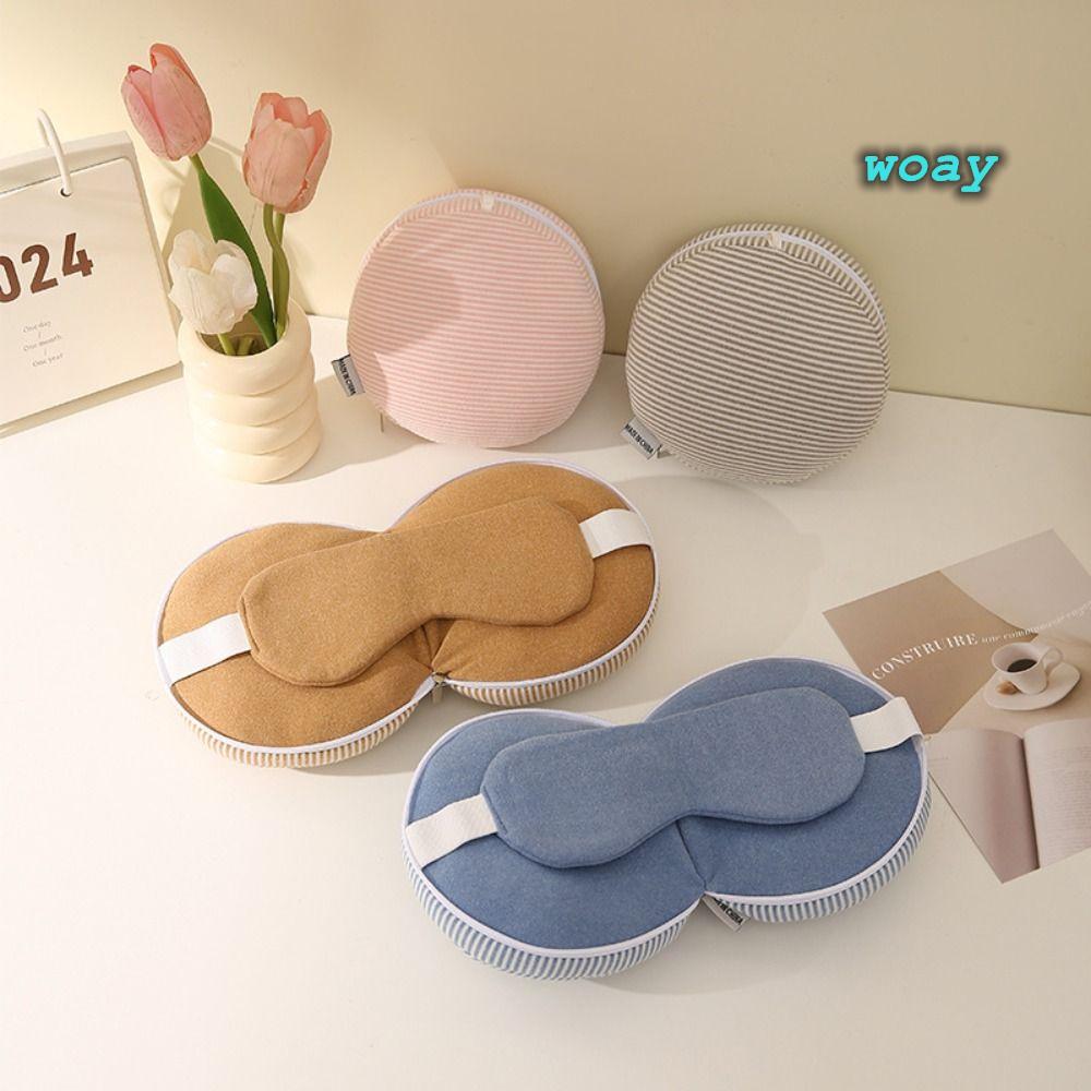 WOAY Travel Eye Cover, Gối ngủ đa chức năng, Gối ngủ cổ 2 trong 1, Máy bay văn phòng Di động Ngủ Gối