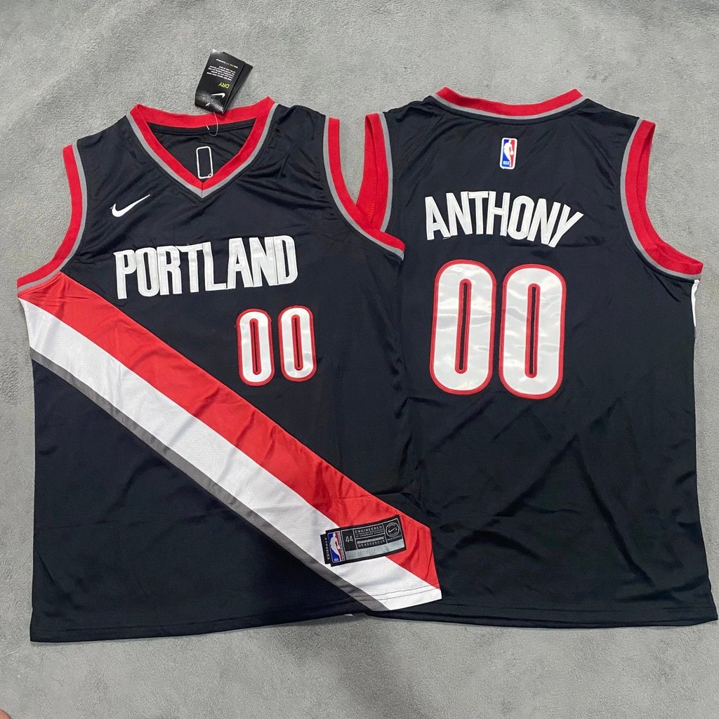 Anthony No. 00 Pioneer Black Jersey Đồng phục bóng rổ thêu NBA