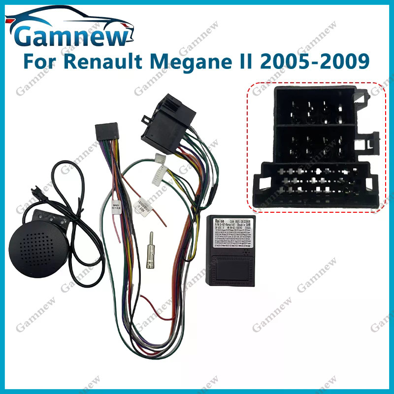 Xe 16pin Dây Dây Bộ Chuyển Đổi Hộp Canbus Giải Mã Android Radio Cáp Nguồn Cho Renault Clio3 Megane2 