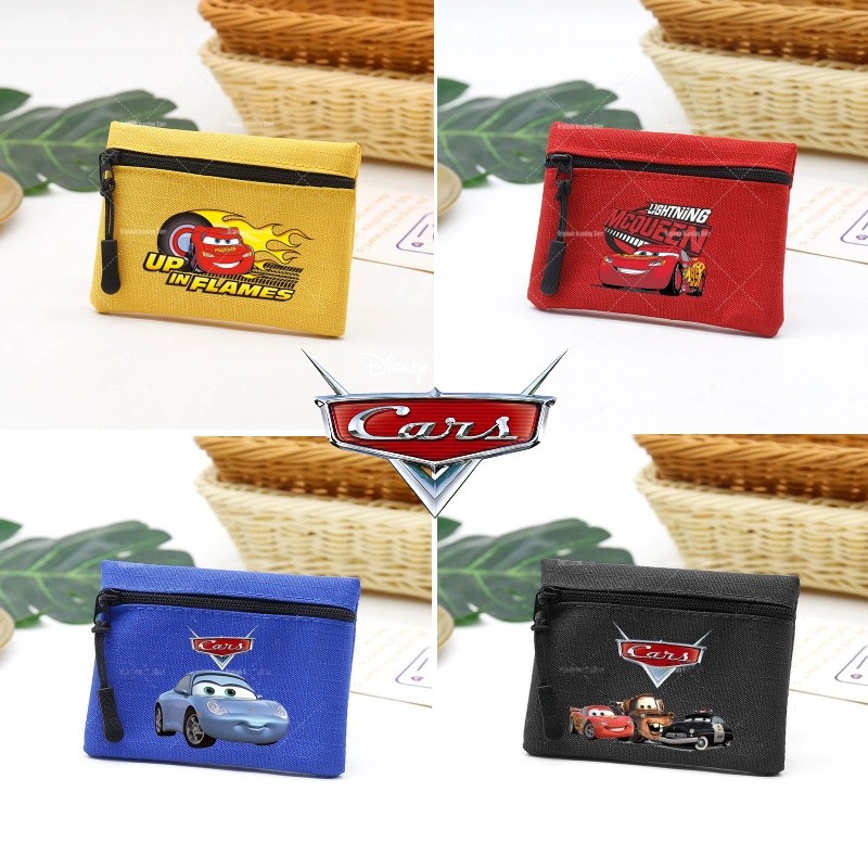 Ví CARS Lightning McQueen Trẻ Em Di Động Nhỏ Zero Ví Đồng Xu Thẻ Ngân Hàng Dây Kéo Túi Bảo Quản Quà 