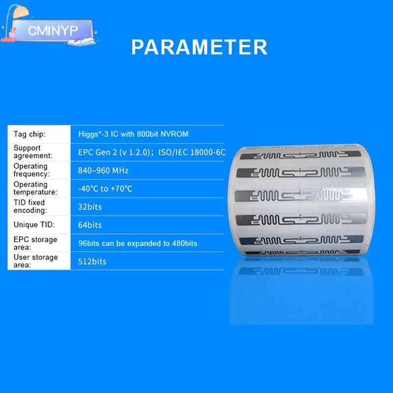 CMINYP 10 Cái / lốc Tầm Xa RFID UHF Tag Stier Wet Inlay 860-960mhz Alien U7 EPC