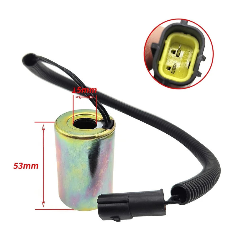 Cuộn dây khóa an toàn phi công 12V24 cho van điện từ quay của máy xúc Daewoo Doosan DH60-5 và 60-7 đ