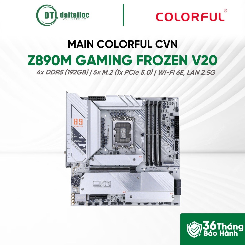 Mainboard Colorful CVN Z890M GAMING FROZEN V20  | Chính hãng | Bảo hành 36 tháng