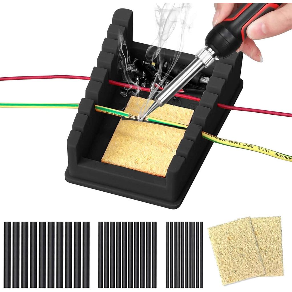 Đế hàn silicon nâng cấp, Trạm hàn tay giúp đỡ, Giá đỡ dây hàn 8 khe Đế sắt hàn tay thứ ba cho dây 32