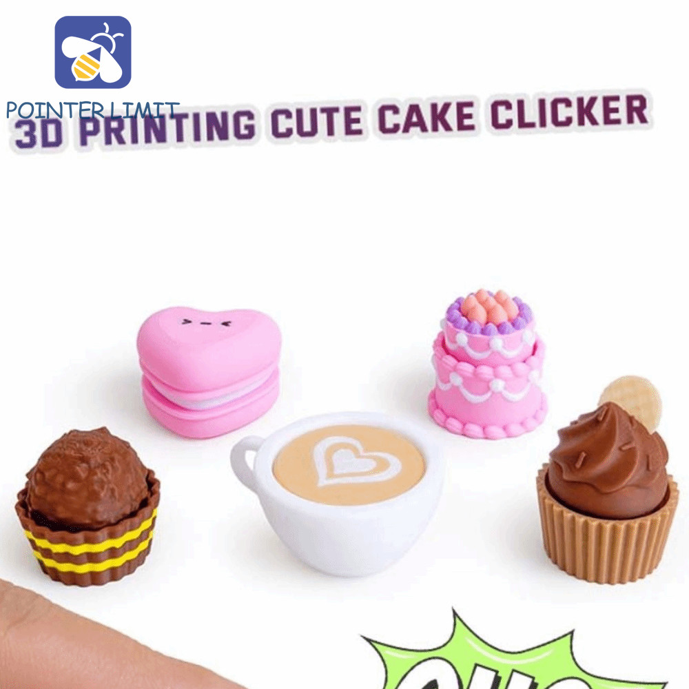 POINTER LIMIT Nút Ngón Tay Mặt Dây Chuyền, Thực Phẩm In 3D Ngộ nghĩnh Thực Phẩm Clicker Móc Khóa, Ng
