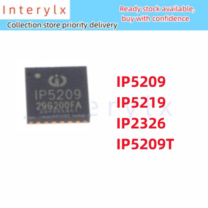 5 Chiếc IP5209 IP5219 IP2326 IP5209T 1P5209 Miếng Dán QFN24 Tích Hợp Cao Power Bank Chip IC