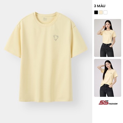 Áo Thun Nữ 5S FASHION In Tối Giản Tinh Tế, Mặc Đẹp Mỗi Ngày W0ATS26018