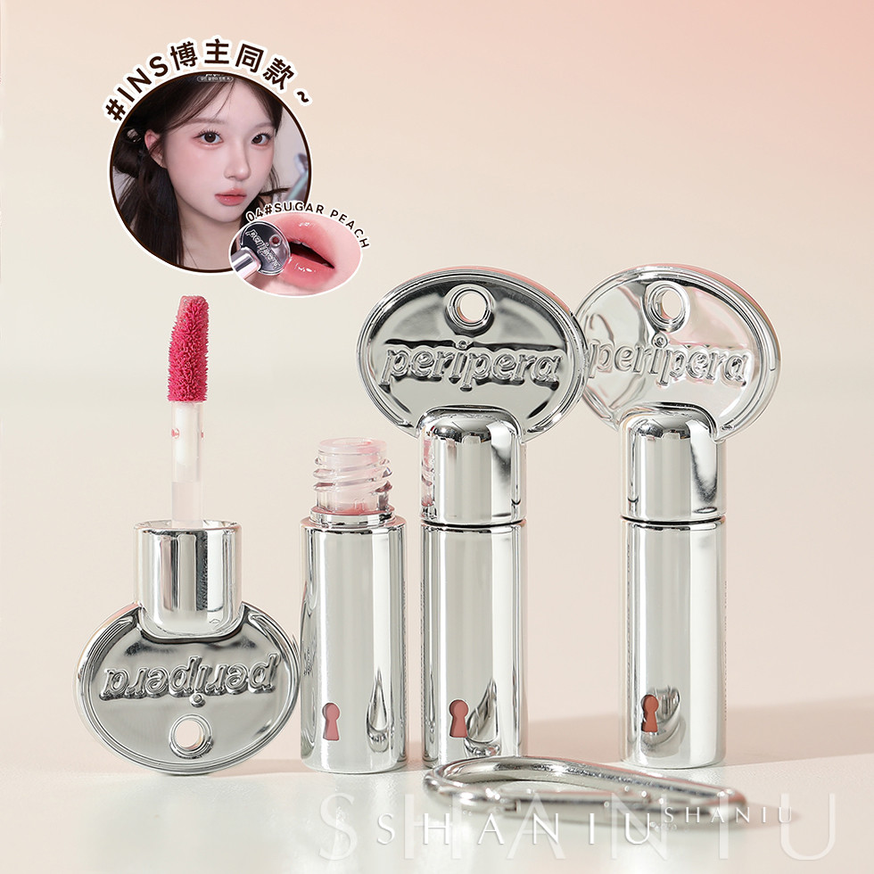 Hàn Quốc PERIPERA / PERIPERA PERIPERA Rock Sugar Key Lip Gloss Water Gloss Dưỡng ẩm Bạc Dưỡng ẩm Gươ