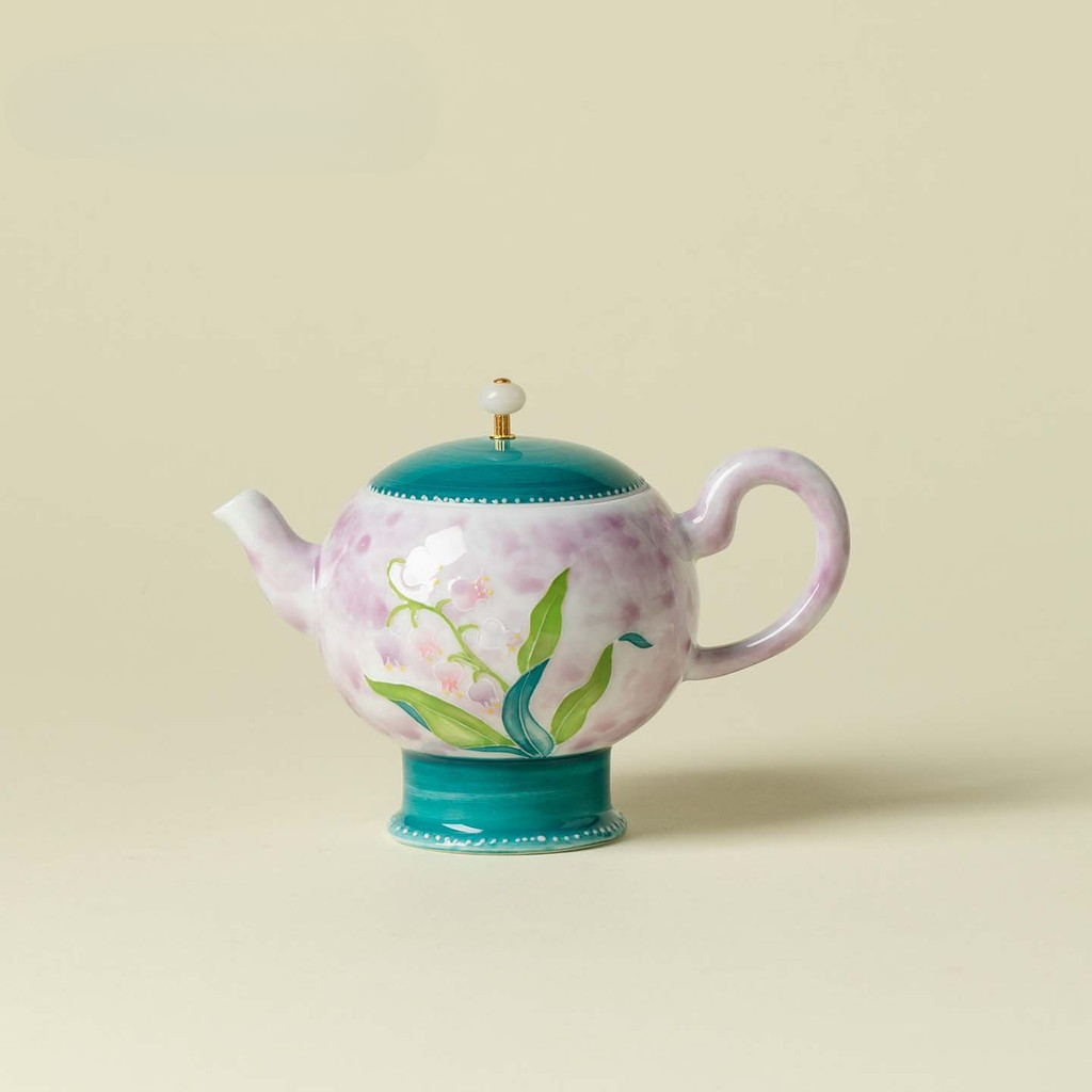 [Lily of the Valley Preface] Mist Purple Lily of the Valley Preface Nồi hạt tròn cao cấp Hand-Killn-