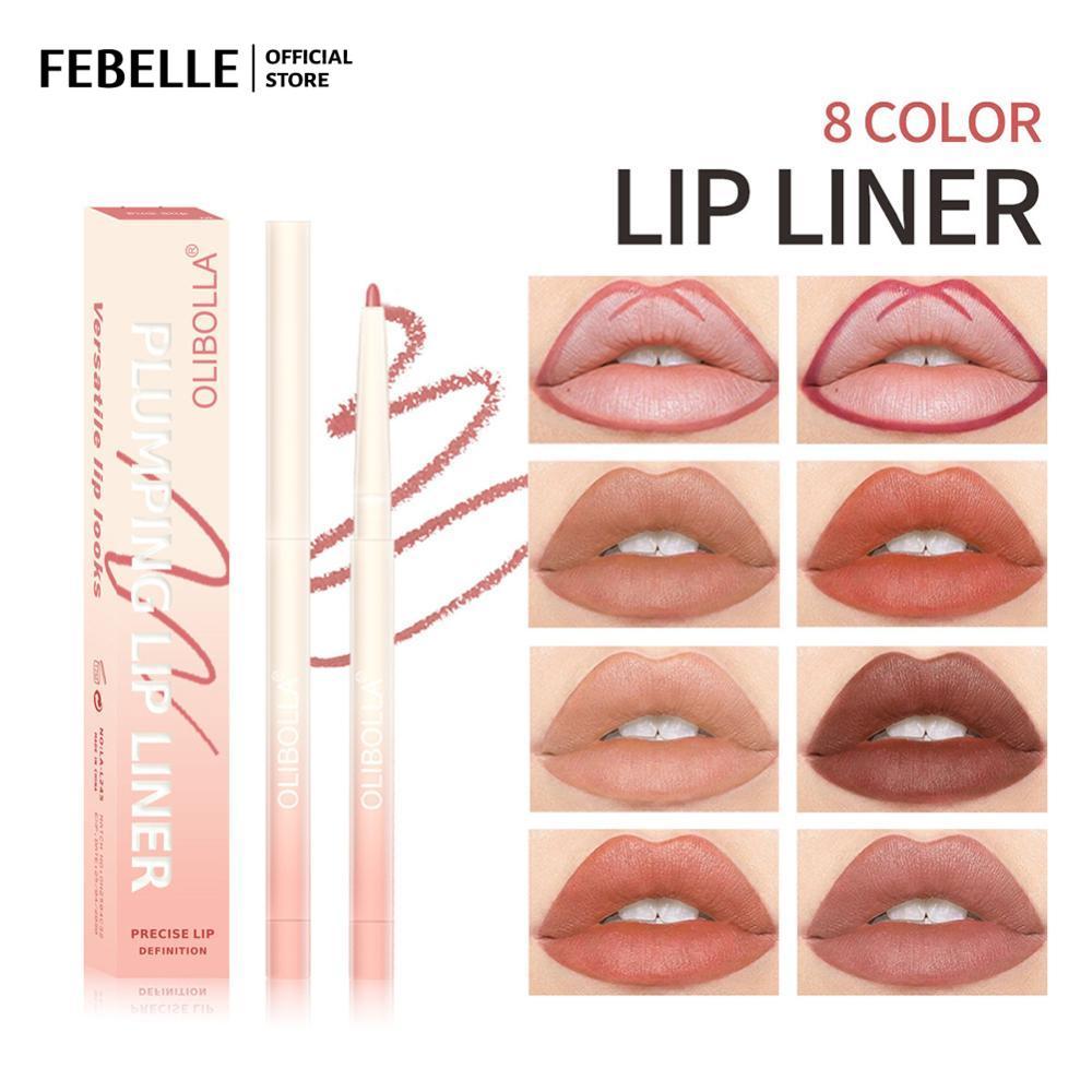 Matte Lip Liner Pencil 8 Màu Chống Thấm Nước Lâu Dài Lip Pencil Cho Môi Trang Điểm Môi Chống lem Lip