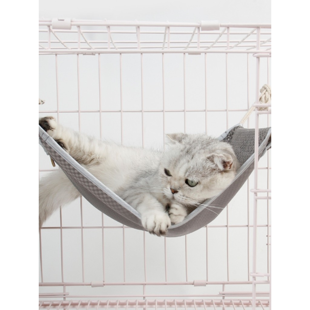 Jizai Mèo Võng Treo Lồng Lưới Mèo Nằm Tổ Xoay Đồ Chơi Giường Giường Đồ Dùng Cho Thú Cưng