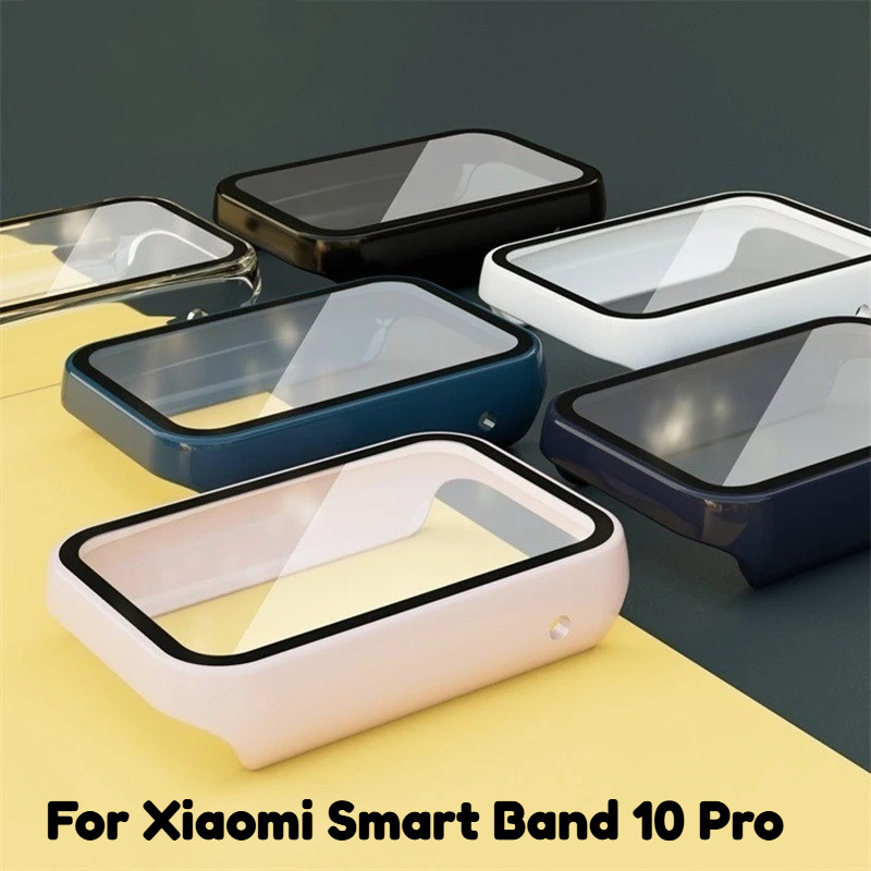 Đồng Hồ Bảo Vệ Màn Hình Dành Cho Xiaomi Smart Band 10 Pro Kính Cường Lực + PC Ốp Lưng Khung Ốp Lưng 