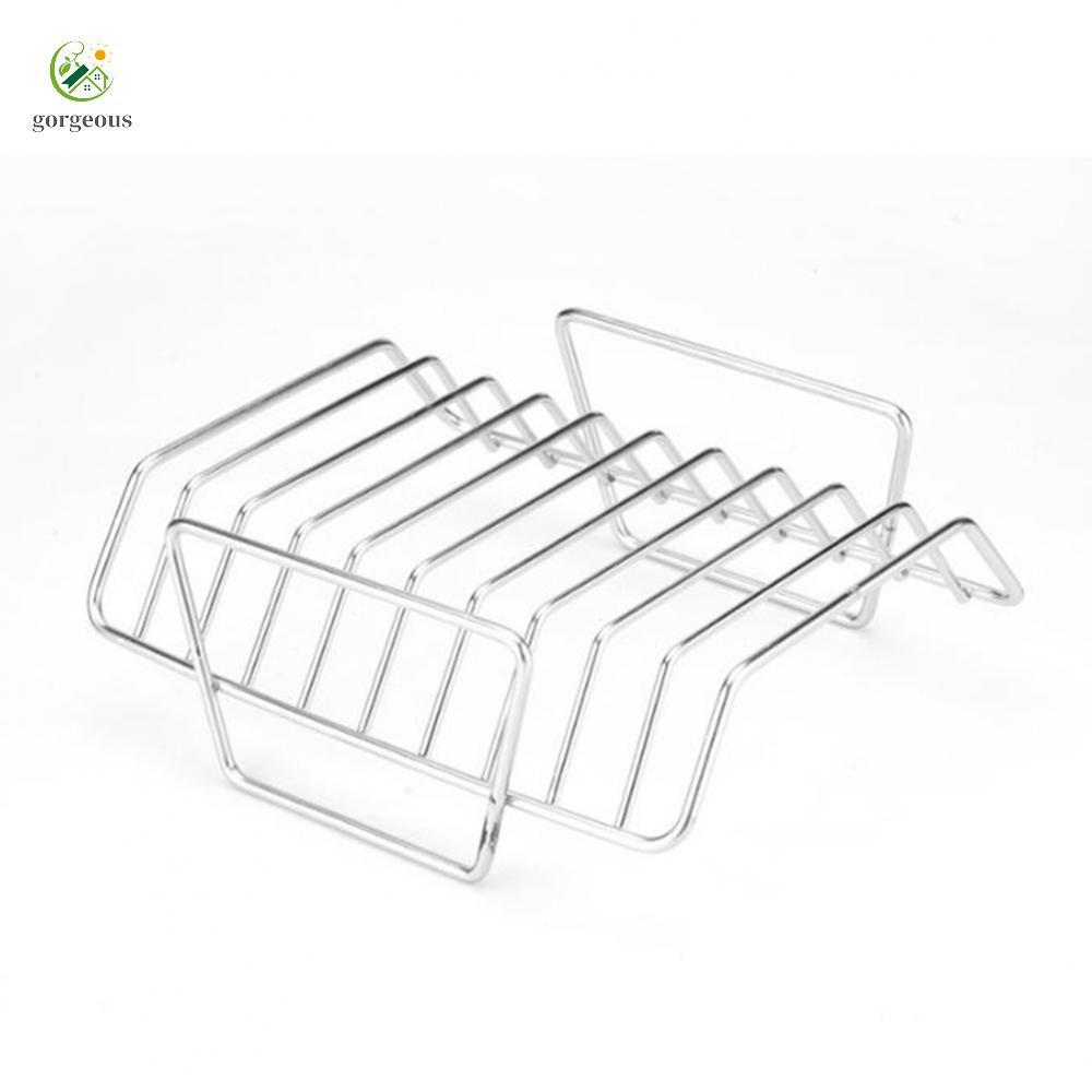 [FUXIN]BBQ Rib Rack Easy Cleanup Heat Circulation Thickened Material Versatile Cooking