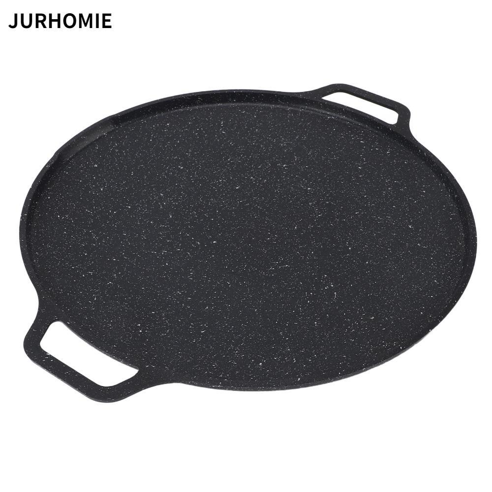 JURHOMIE Chảo Nướng Hàn Quốc, Chảo Nướng Điện Hàn Quốc Hợp Kim Nhôm Tròn, Treo Chống Dính Di Động Ch