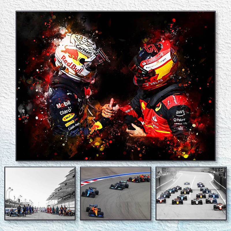 F1 Racing Driver Canvas Wall Art Trang trí phòng thể thao