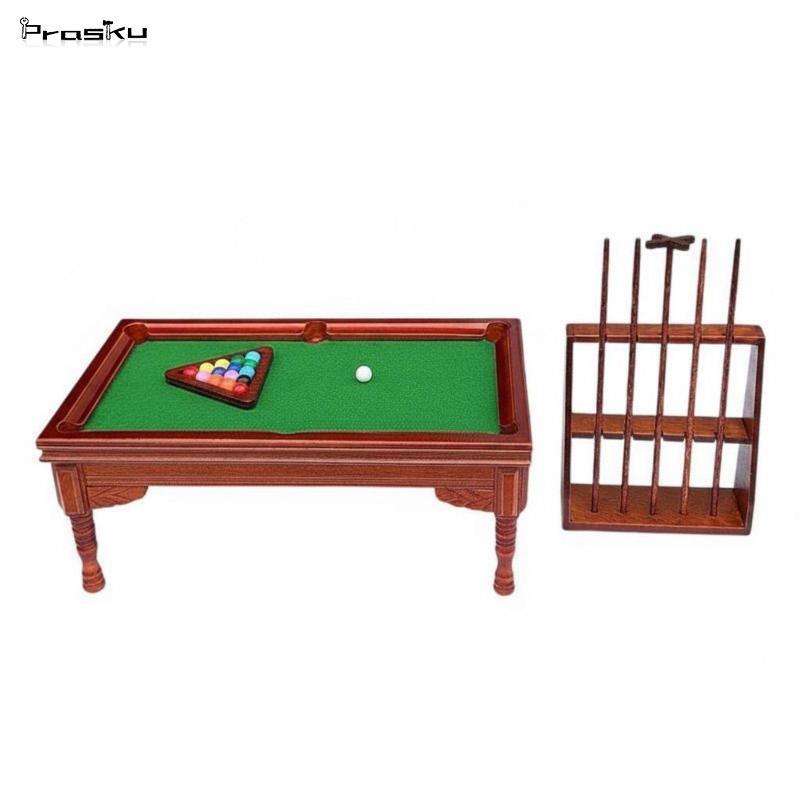 Bàn bi-a tỷ lệ 1: 12 Tay nghề Bộ bàn hồ bơi thu nhỏ dành cho người sưu tập, người sở thích, Diorama