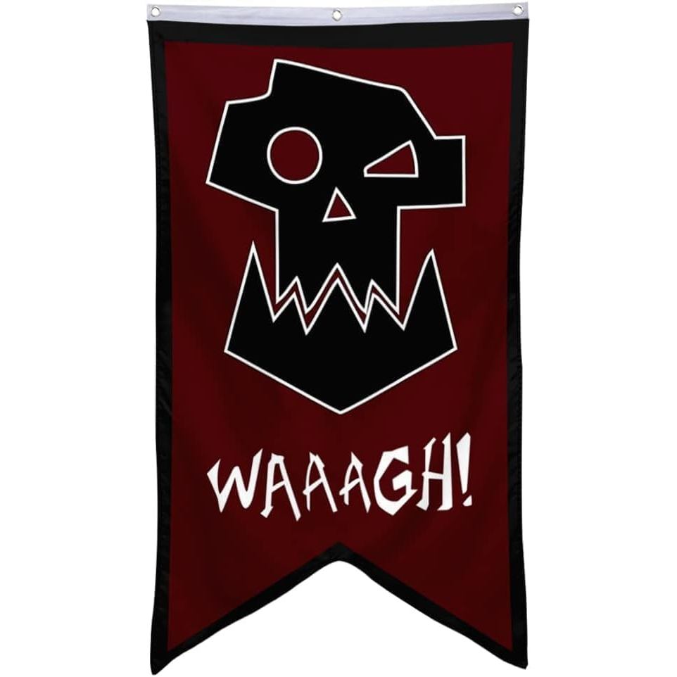 Orks Banner Flag Man Cave Bed Room Home Office Party Decor 30x50 Inch (đỏ)