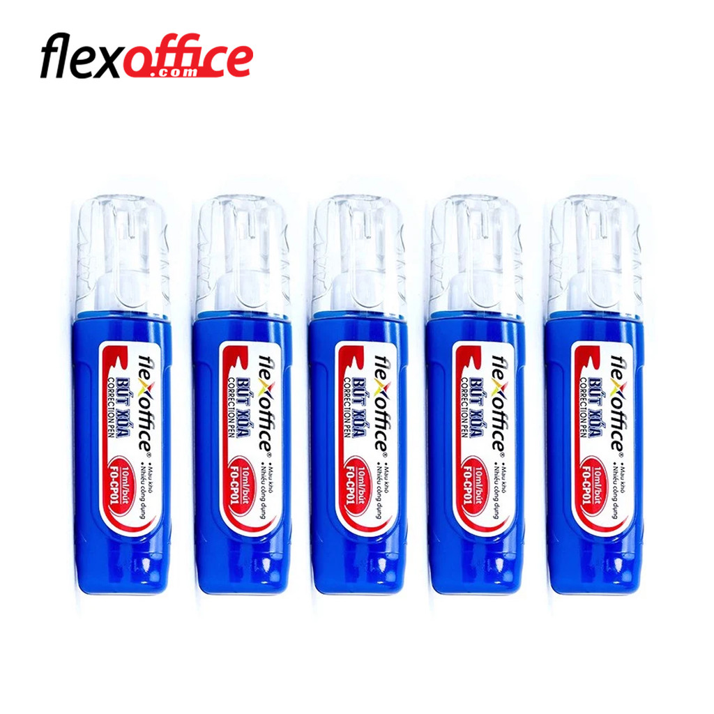 Bút xóa FlexOffice FO-CP01 PLUS 12ml, che phủ tốt nét chữ cần xóa, giúp cho chữ viết rõ ràng, không 