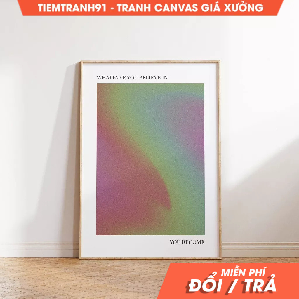 Tranh treo tường, Aura Poster, Spiritual Wall Art, Gradient, Angel Numbers, Affirmation Wall Art. (1