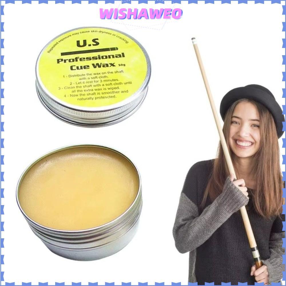 WISHAWEO Pool Cue Shaft Wax, Silky Cue Stick Supplies Pool Cue Wax, Cue Shaft Cleaner Wood-Specifica