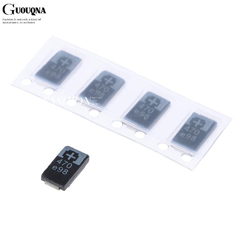 GUOUQNA 5 CÁI 2R5TPE470M9 470 2.5V 470UF SMD Tụ điện Tantalum Polymer Tụ điện BASL