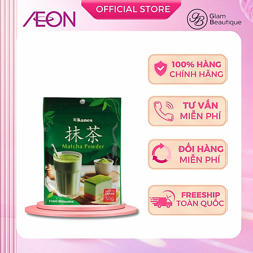 Bột Trà Xanh Matcha Nhật Bản Kanes Matcha Powder 50g Glam Beautique