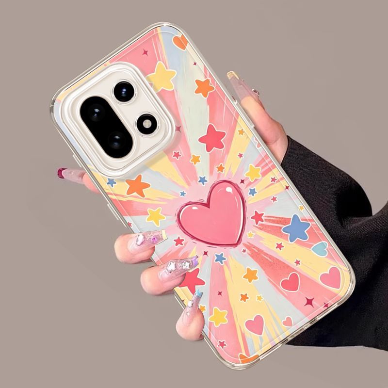 Tình Yêu Nhiều Màu Sắc Áp Dụng OnePlus 15T Ốp Lưng Điện Thoại Phong Cách Mới 1Plus 15 Trong Suốt Chố