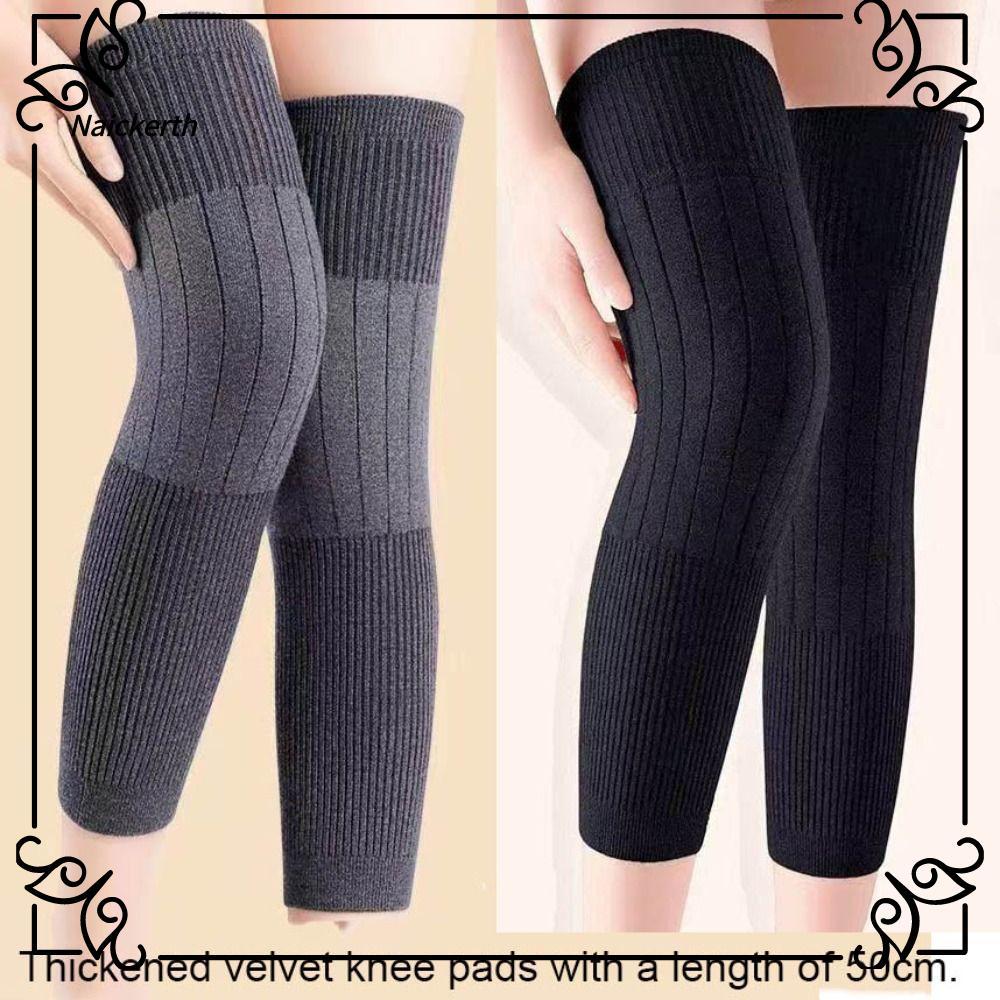 NAICKERTH Cashmere Len Nẹp Đầu Gối Miếng Lót KneeCap Bảo Vệ Chân Ấm Đen / Xám Đầu Gối Ấm Đầu Gối