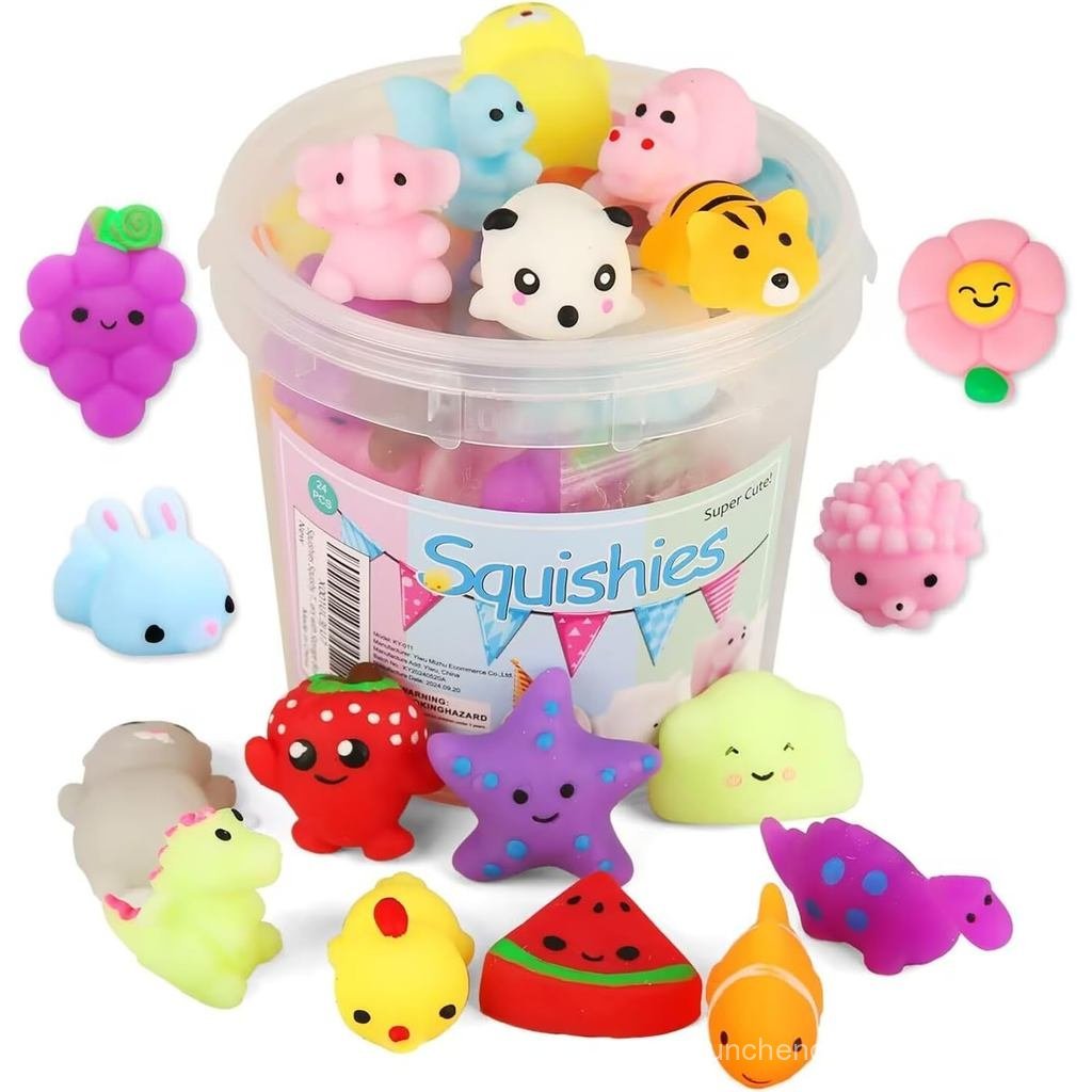 KINGYAO Squishies Đồ chơi Squishy 24 món ủng hộ bữa tiệc cho trẻ em Mochi Squishy Toy moji Kids Mini
