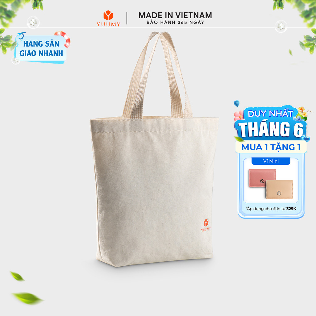 Túi vải canvas Yuumy (Thời trang nữ tote dáng đứng - Túi vải YTX82) Bagsmart
